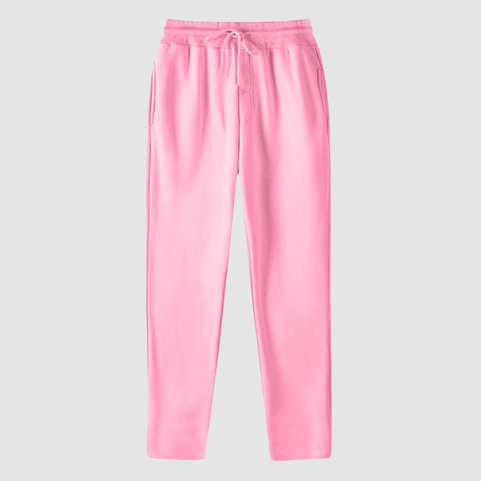thumbnail image 4 of Pantalones deportivos anchos con forro polar para mujer: pantalones de yoga de cintura alta con bolsillos, cintura elástica fruncida para entrenamientos informales, 4 of 4